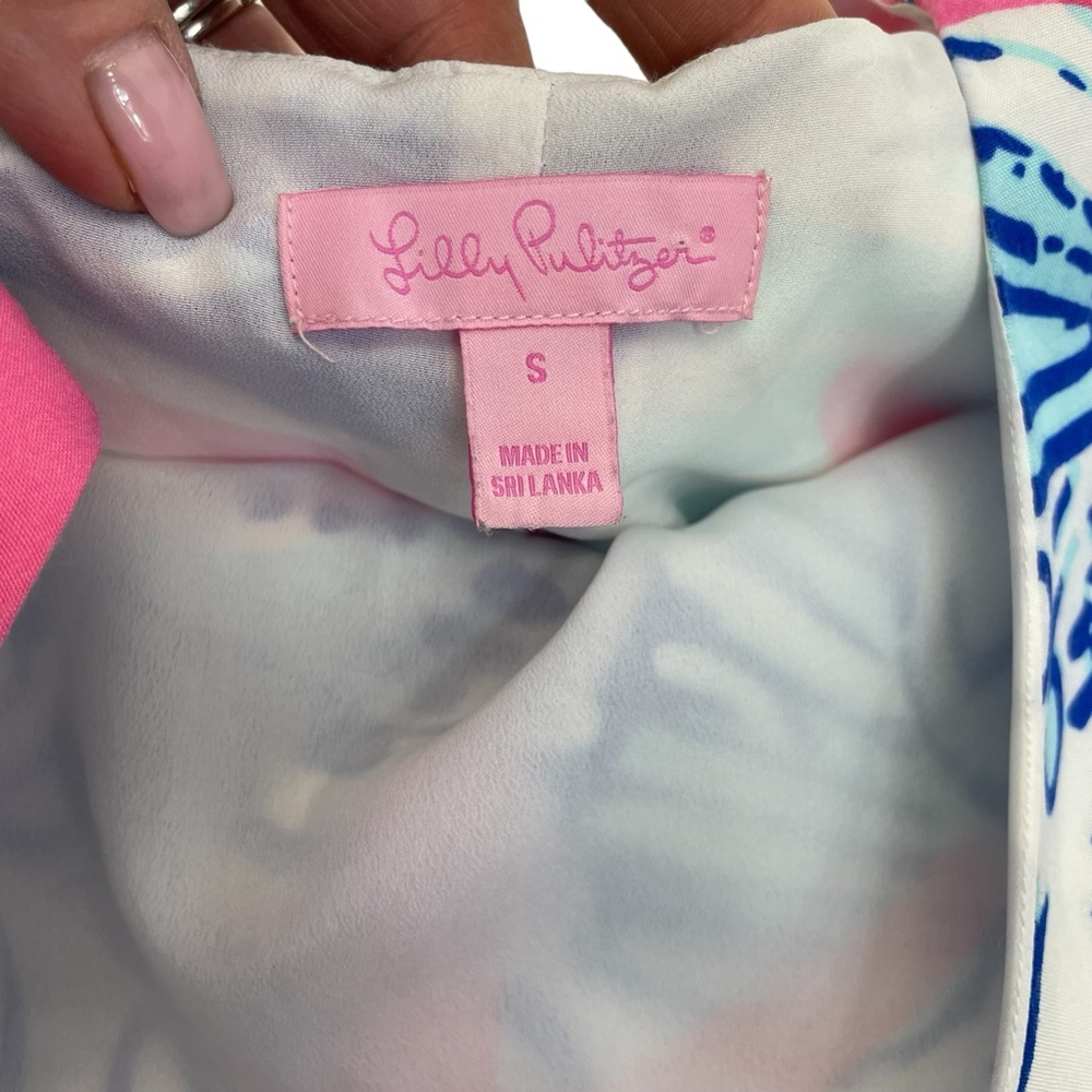 Lilly Pulitzer Starfish Harbor Tunic Dress Small Blue & Pink - Picture 10 of 16